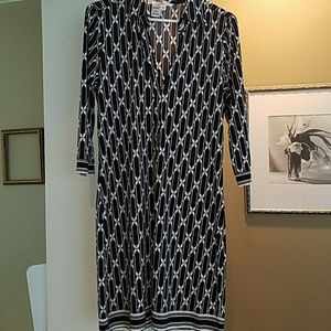 Cute print black sheath dress